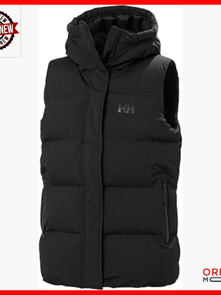 Lightweight Insulated Puffer Vest With Hood For Outdoor Winter Activities